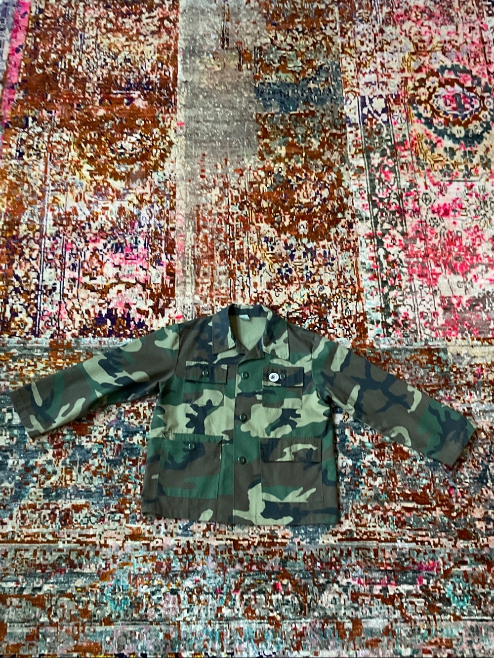 Kids Camouflage Jean Jacket - Green Camo